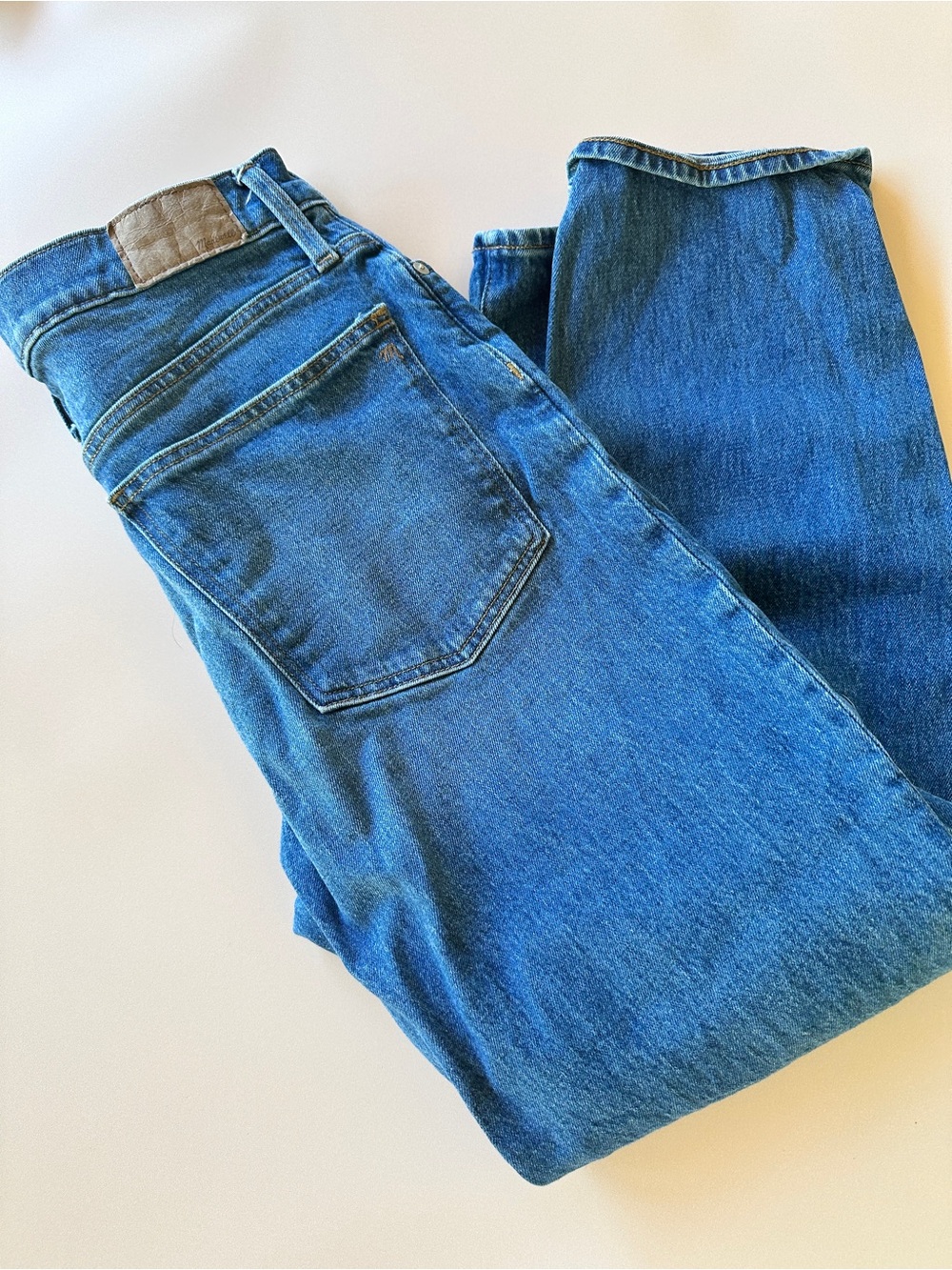 Madewell perfect vintage  Leg Jeans in Dark Blue Denim 30